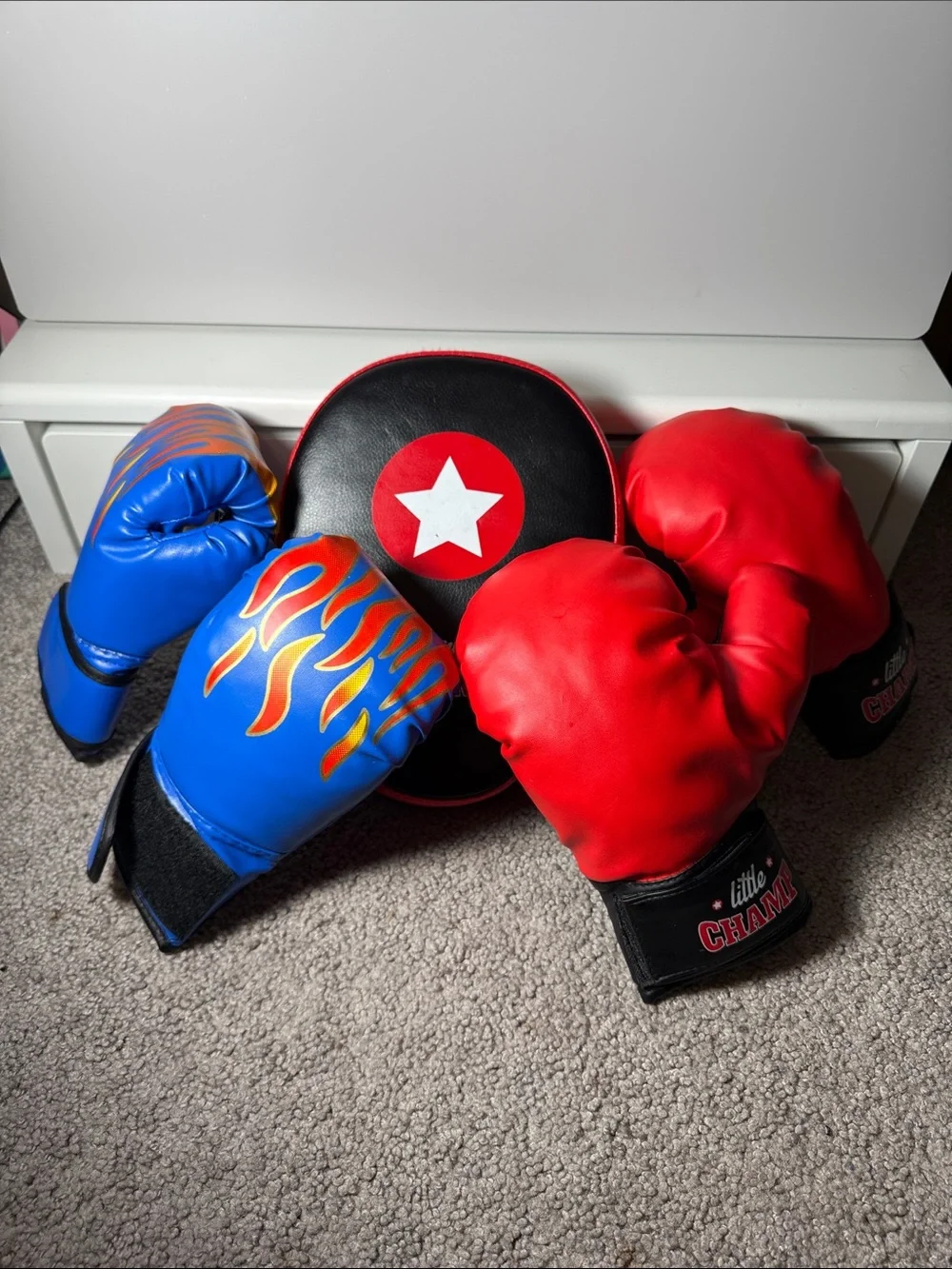 Little Champ Kids Boxing Set with Red and Blue Gloves